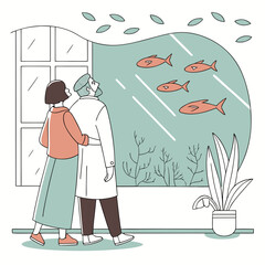 Watching Aquarium Fish