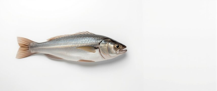 Whole Atlantic cod (Gadus morhua) fish, 2kg, isolated on a white studio backdrop