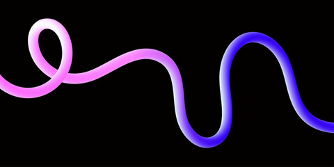 Fototapeta premium Gradient Colour Ribbon Background with Abstract Wave Shape Rainbow Lines.Vibrant colorful line pattern ideal for modern vector design and visual branding.