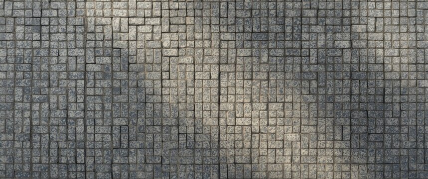 Texture of sidewalk stone floor tile with seamless pattern for background