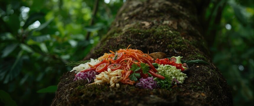 Malaysian 'kerabu sayur' raw vegetable blend