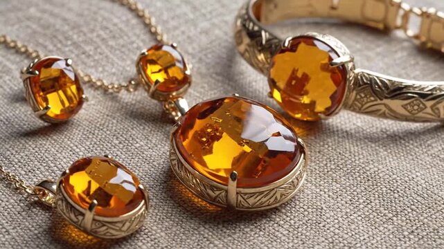 Elegant amber jewelry collection featuring necklaces and pendants with intricate silver designs