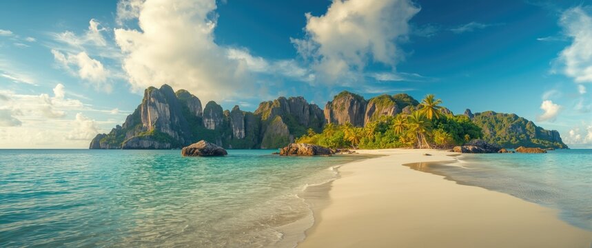 Tropical Island Rock Formations - Coron Island, Philippines
