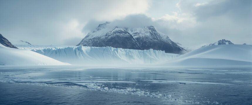Landscape of Jostedalsbreen glacier in Norway
