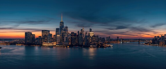 Fototapeta premium Midtown skyline during sunset