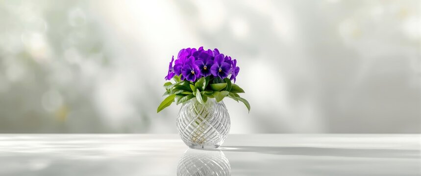 Shade of the violet in the vase