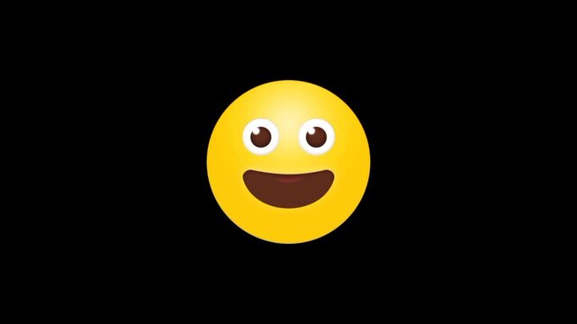 Winking face emoji 3d. Eye wink icon animation