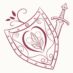 Cute Love Heart Icon Valentine Concept