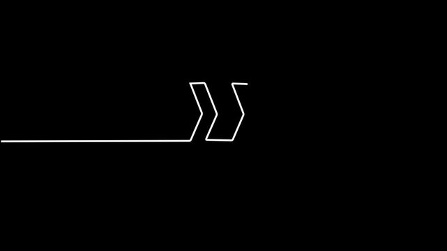 White Abstract Line Segment with Corner Bend on Black Background image photo