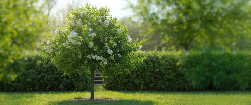 Laurus nobilis in flower during April