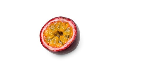 Isolated Passion Fruit on White Background