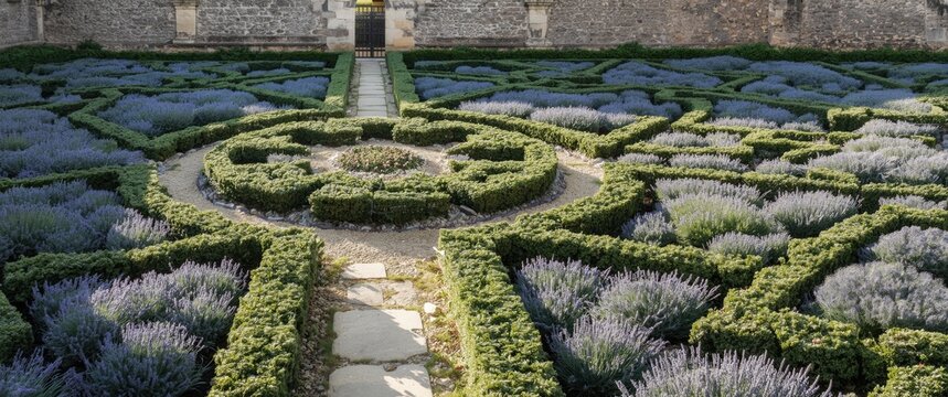 17th Century Parterre Featuring Herbs