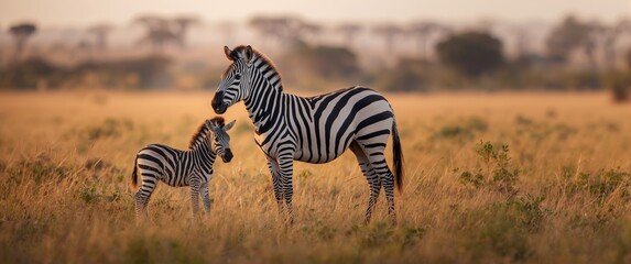 Obraz premium Grevy's zebra (Equus grevyi), known as the imperial zebra, is the largest wild equid and faces the greatest threat among the three zebra species