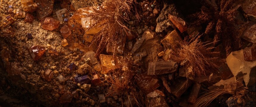 Copper and Cuprite Samples from Ray Mine, Arizona
