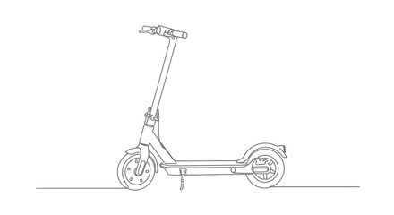 Electric scooter line drawing © Ahmad