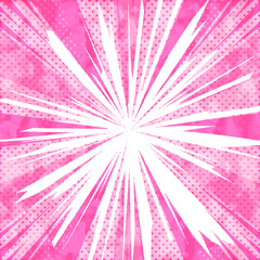 新春用アメコミ風背景(正方形)水彩風加工