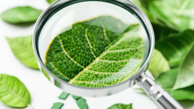 Observing green nature ecology, sustainable living, vital oxygen production, carbon dioxide absorption, Mobius Loop cycle, environmental greenery, healthy plant biology system