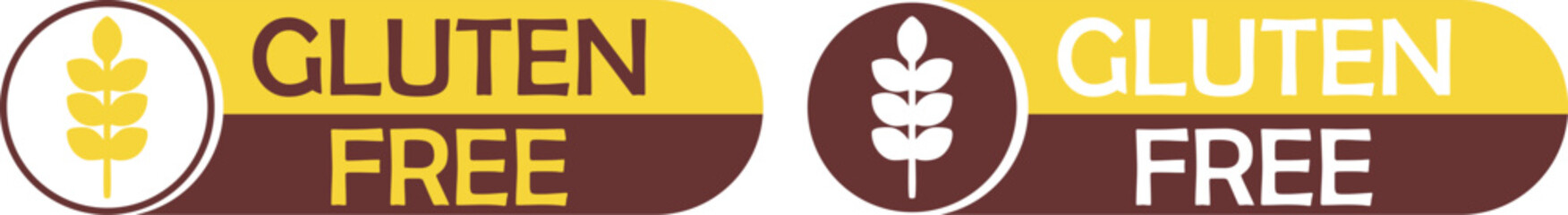 Gluten Free . Organic label . Gluten free badge . 