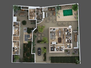 planos de finca para hotel mediterránea en la playa . finca de lujo  © ANTONIO BURGOS