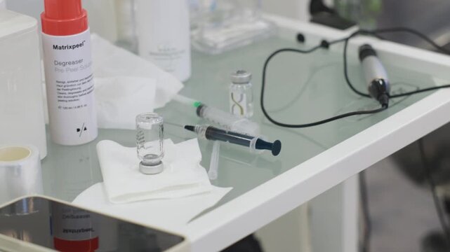 Johvi, Estonia &ndash; December 24, 2026: A woman undergoes an IPL facial cosmetic procedure using light-based aesthetic equipment in a beauty clinic. Real clinical environment during a professional cosmeto