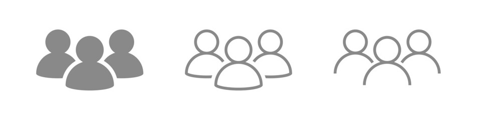 People group icons &ndash; Business user silhouettes