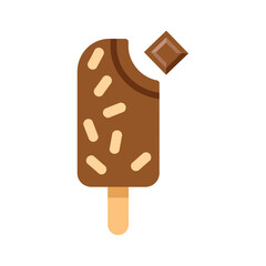 Obraz premium Chocolate ice cream popsicle with sprinkles