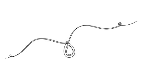 Obraz premium Minimalist line art with continuous flowing organic design. Non editable stroke