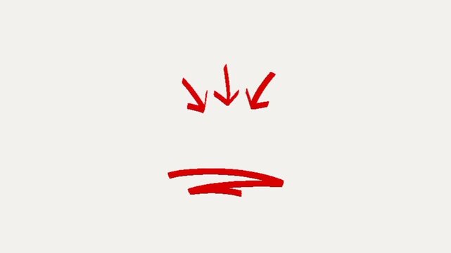 Make your content pop with these hand-drawn red emphasis arrows and underline strokes designed to grab attention.
