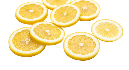 Obraz premium Fresh Lemon Slices Isolated 