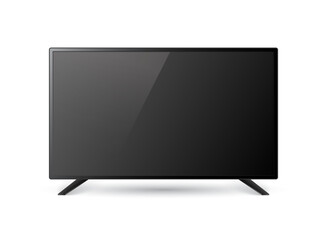 Plakat Realistic tv icon in mockup style. Television vector illustration on isolated background. Display monitor sign business concept.