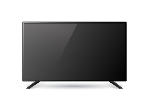 Realistic tv icon in mockup style. Television vector illustration on isolated background. Display monitor sign business concept.