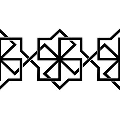 Obraz premium vector illustration of seamless geometric pattern framing design