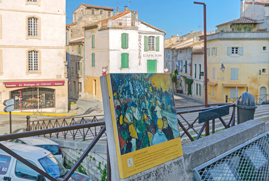 Vincent Van Gogh Painting Landmark at Les Arenes in Arles France