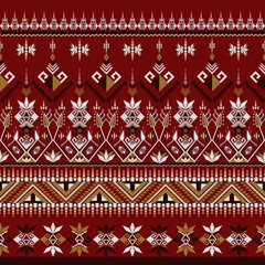 Vintage Native Abstract Geometric Ethnic Pattern