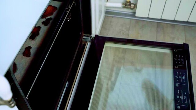 To remove the charred Easter cookies from the scorching oven: a bunny, an egg, and a chick &mdash; all blackened beyond recognition. Absolute kitchen catastrophe! Thick smoke filling the entire room, making