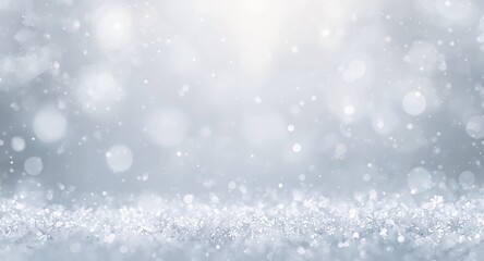 Ethereal Winter Snow Bokeh Overlay