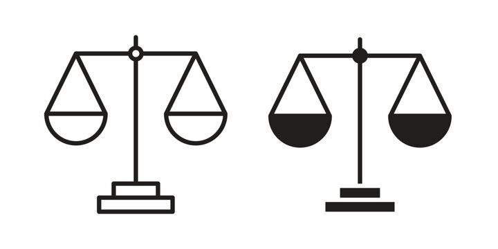 Compare icon set. Black icon on white background