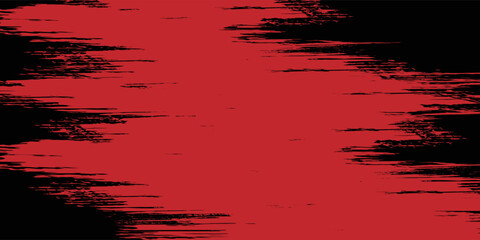 Grunge texture effect background. Distressed rough dark abstract textured. Black isolated on red.