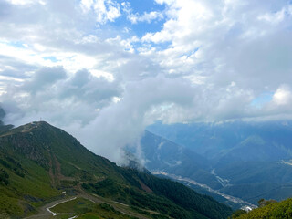 Ridge of Mount Aibga in Krasnaya Polyana Sochi