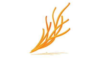Crisp golden snack sticks dynamically falling on a clean white backdrop a vibrant culinary illustration