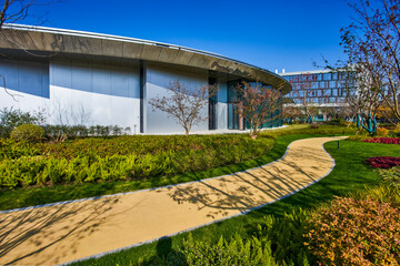 Fototapeta premium The exterior of the commercial art building