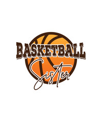 Vector illustration of a sports t-shirt design showcasing an American Basketball and a game icon for a team competition label.