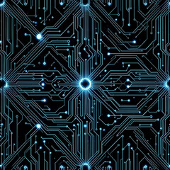 Algorithmic Lines Seamless Pattern &ndash; Data Flow Style