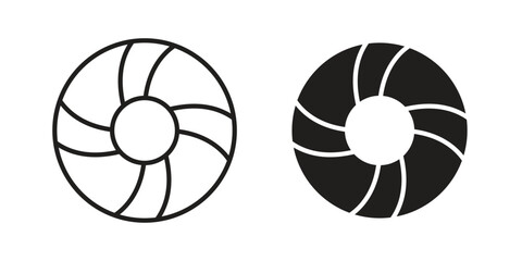 Rubber ring icon set. Black icon on white background © iconic