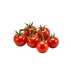 Fresh Ripe Tomato Isolated on White Background, Generative AI