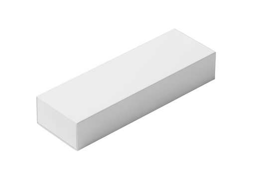 White rectangular mockup object isolated on transparent background for design
