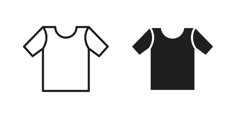 Naklejka premium Tshirt icon set. Black icon on white background