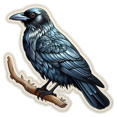 Fototapeta premium Majestic Raven Bird. Dark Feathers. Wildlife. Nature