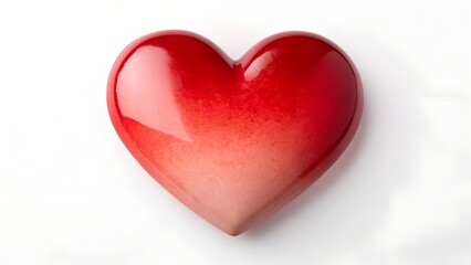Fototapeta premium Vibrant red heart symbolizing love and affection