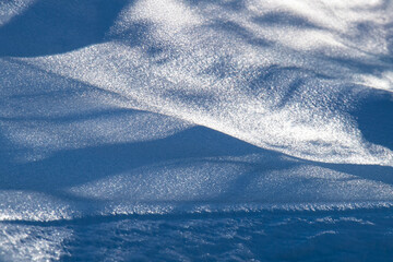 Sunlight Hits Layers of Ice and Snow Creating a Beatiful Winterscape